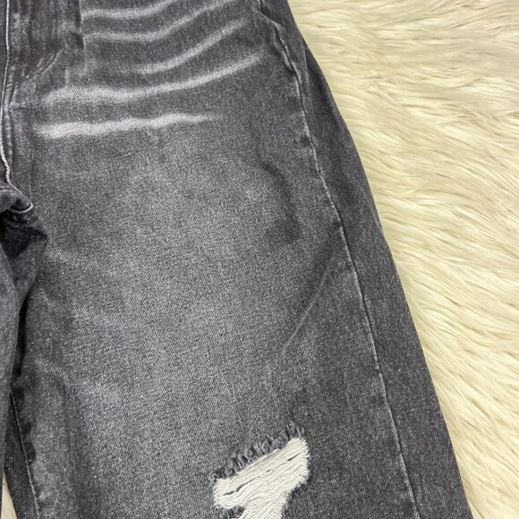 RSQ Women's Black Wash Distressed High Waisted 90's Jean - Picture 4 of 9